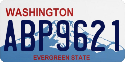 WA license plate ABP9621