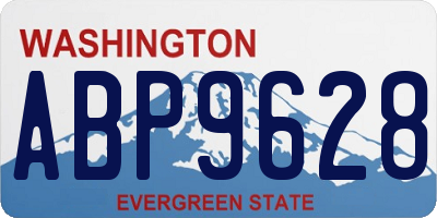 WA license plate ABP9628