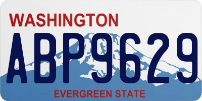WA license plate ABP9629
