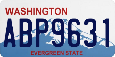 WA license plate ABP9631