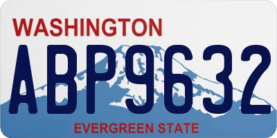 WA license plate ABP9632