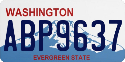 WA license plate ABP9637