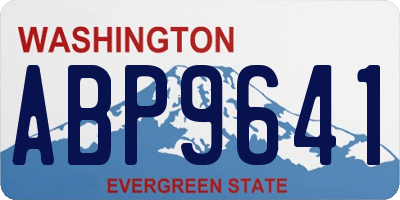 WA license plate ABP9641