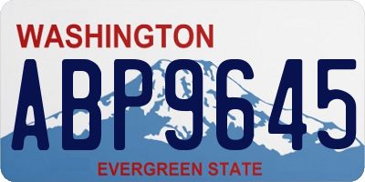 WA license plate ABP9645