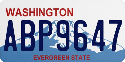 WA license plate ABP9647