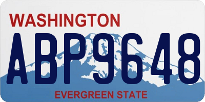 WA license plate ABP9648