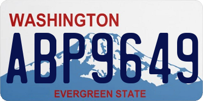 WA license plate ABP9649