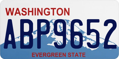 WA license plate ABP9652