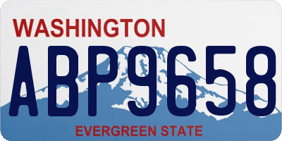 WA license plate ABP9658