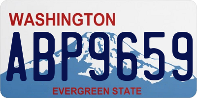 WA license plate ABP9659