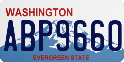 WA license plate ABP9660