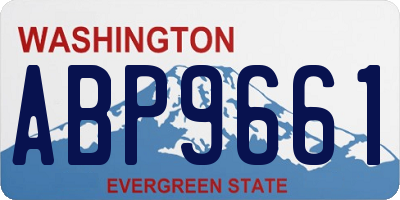 WA license plate ABP9661