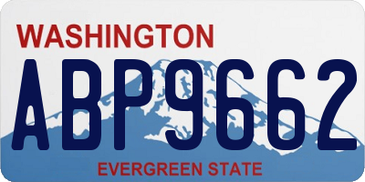 WA license plate ABP9662