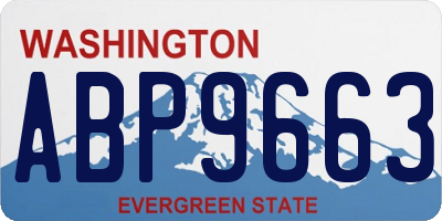 WA license plate ABP9663
