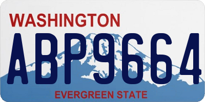 WA license plate ABP9664