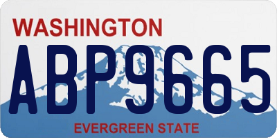 WA license plate ABP9665