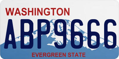WA license plate ABP9666