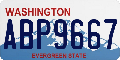 WA license plate ABP9667