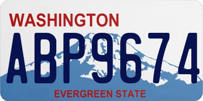 WA license plate ABP9674