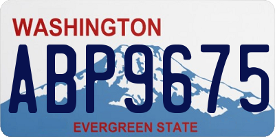 WA license plate ABP9675