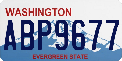 WA license plate ABP9677