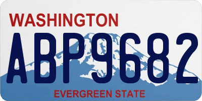 WA license plate ABP9682