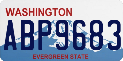 WA license plate ABP9683