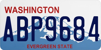 WA license plate ABP9684