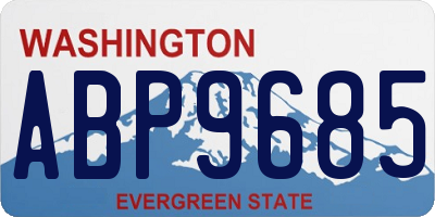 WA license plate ABP9685