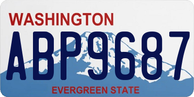 WA license plate ABP9687