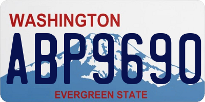WA license plate ABP9690