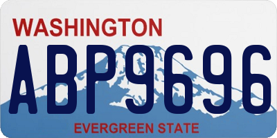 WA license plate ABP9696