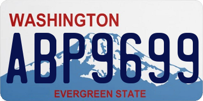 WA license plate ABP9699