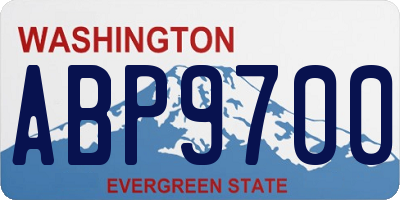 WA license plate ABP9700