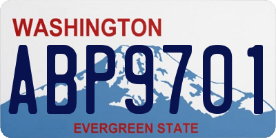 WA license plate ABP9701