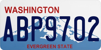 WA license plate ABP9702