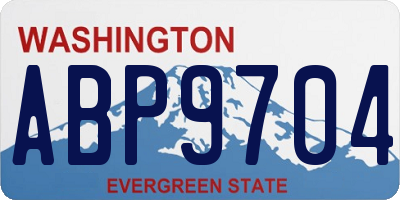 WA license plate ABP9704