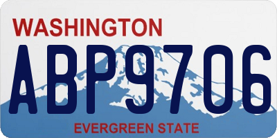 WA license plate ABP9706