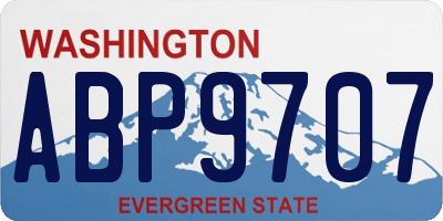 WA license plate ABP9707