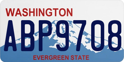 WA license plate ABP9708