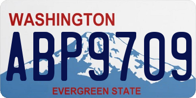 WA license plate ABP9709