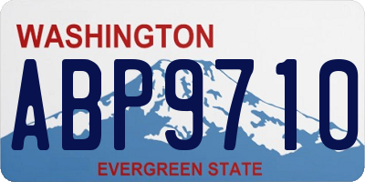 WA license plate ABP9710