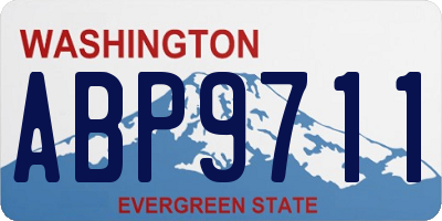 WA license plate ABP9711