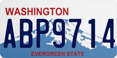 WA license plate ABP9714