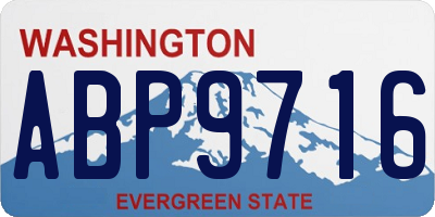 WA license plate ABP9716