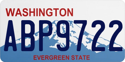 WA license plate ABP9722