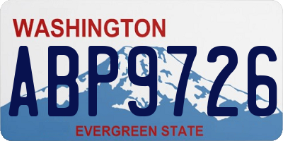 WA license plate ABP9726