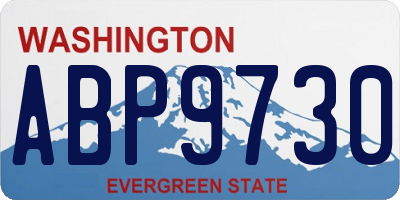 WA license plate ABP9730
