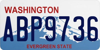 WA license plate ABP9736