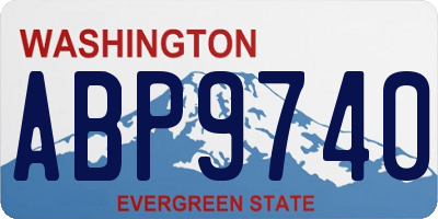 WA license plate ABP9740